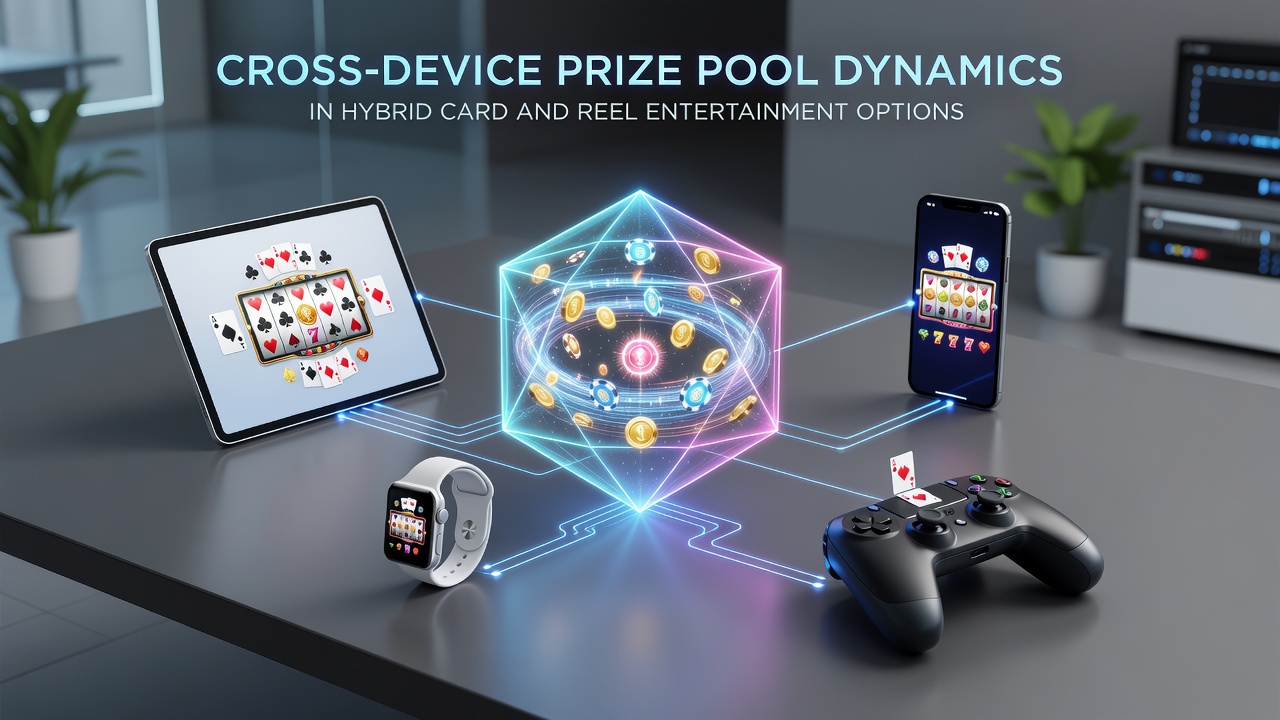 Grafiek van prijs pool groei in hybride card en reel spellen over apparaten