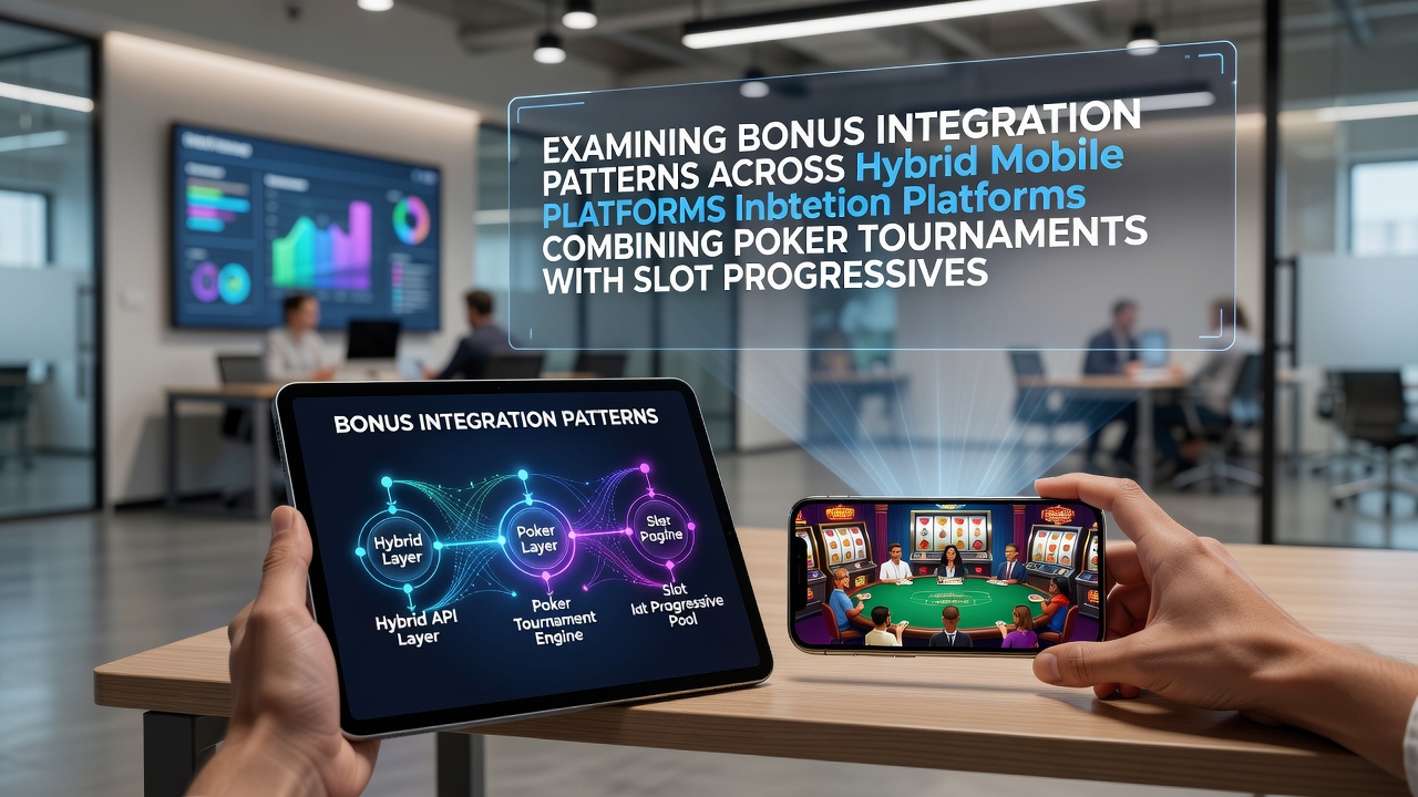 Hybride mobiele platform met pokertoernooi en slotprogressief geïntegreerd