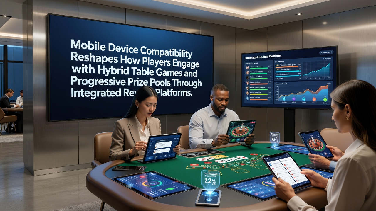 Mobiele compatibiliteit in hybride tafelspellen en progressieve jackpotpools