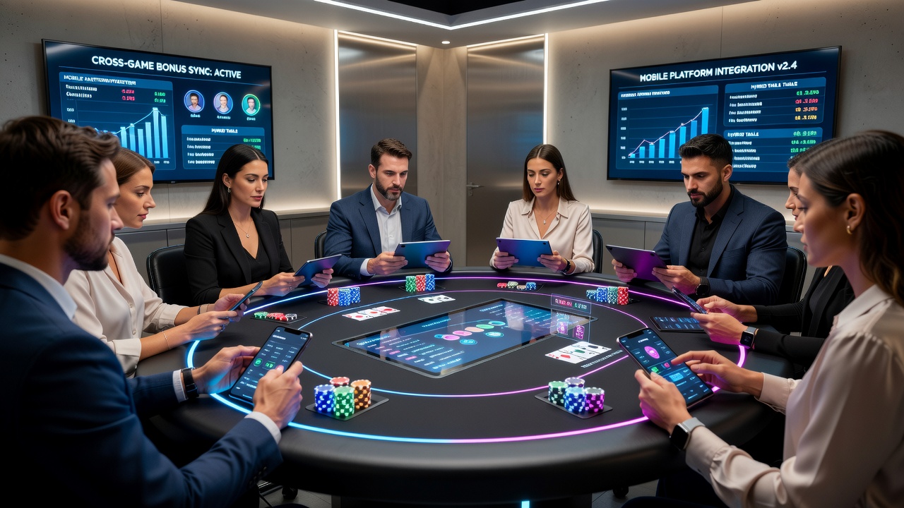 Hybride tafelspellen met mobiele bonusintegratie en poker elementen