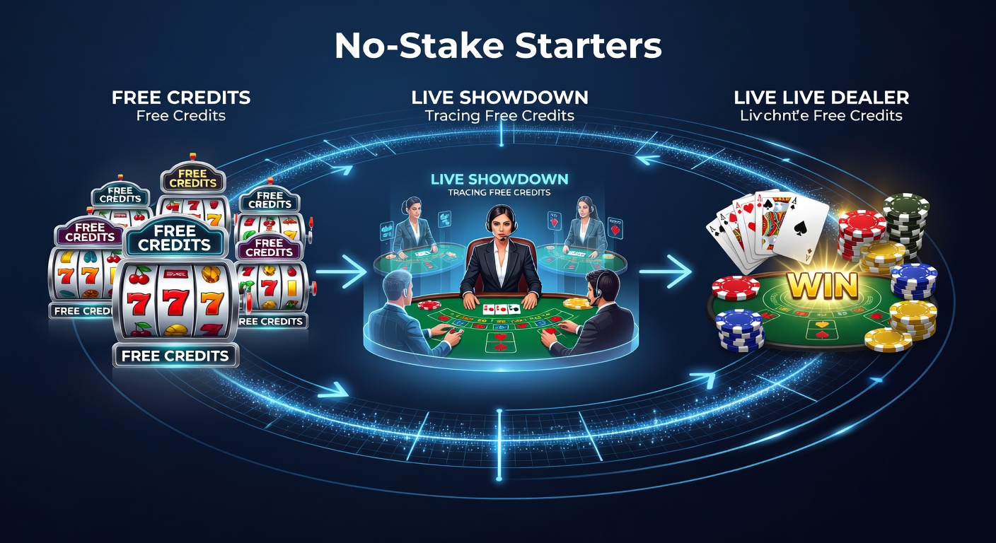 Live dealer blackjack tafel met credits uit slotsessie, spelers observeren de actie