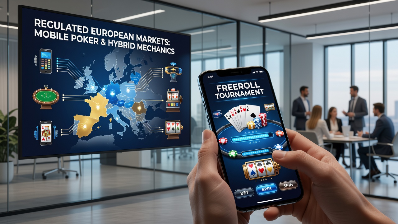 Mobiele poker freerolls combineren met hybride slot-tafel elementen in Europese markten