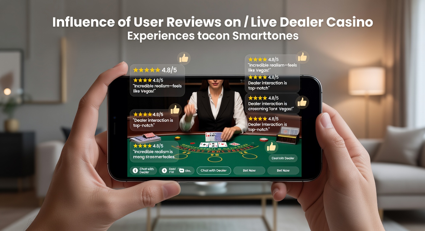 Smartphone met live dealer interface en review sectie open
